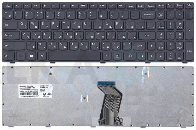 Клавиатура для ноутбука Lenovo IdeaPad G500, G505, G510, G700, G710 черная