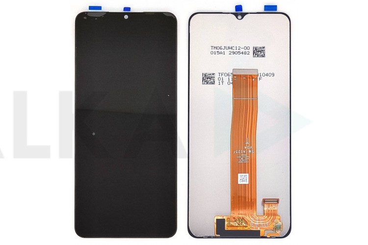 Дисплей для Samsung A125F Galaxy A12 Black в сборе с тачскрином (ревизия SM-A125F V04) 100%