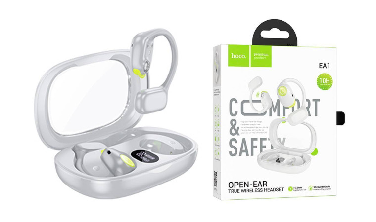 Наушники вакуумные беспроводные HOCO EA1 Spectrum true wireless BT headset (серый) Наушники вакуумные беспроводные HOCO EA1 Spectrum true wireless BT headset (серый)