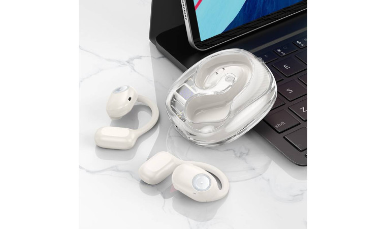 Наушники вакуумные беспроводные HOCO EA3 Talent open true wireless BT headset (топленое молоко) Наушники вакуумные беспроводные HOCO EA3 Talent open true wireless BT headset (топленое молоко)