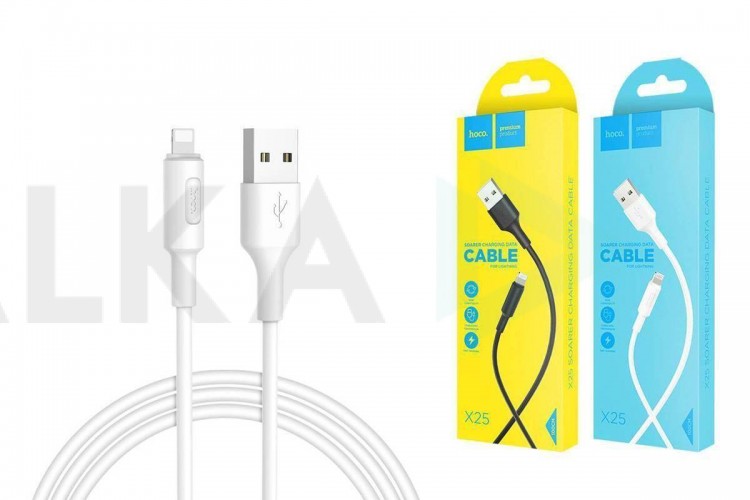 Кабель USB - Lightning HOCO X25, 2A (белый) 1м