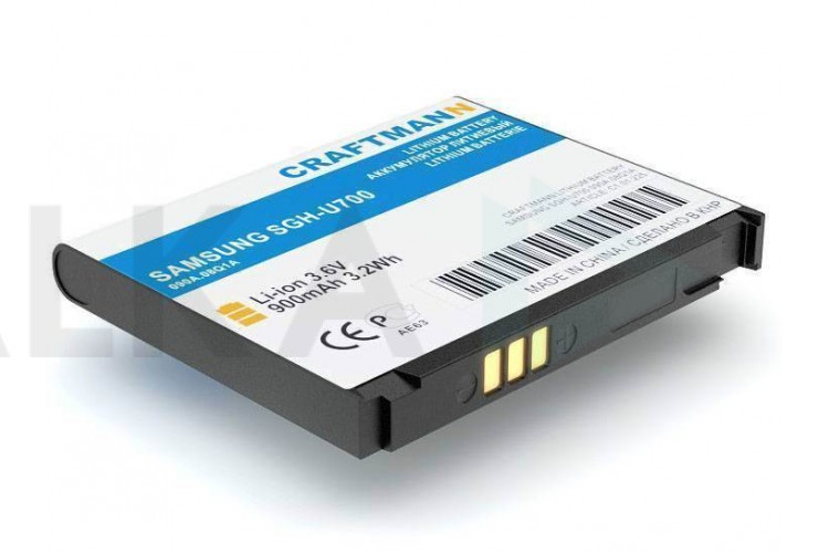 Аккумуляторная батарея Samsung U700 li-ion 900 mAh CRAFTMANN