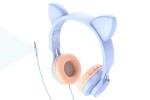 Наушники мониторные проводные HOCO W36 Cat ear kids wireless headphones Bluetooth (синий)