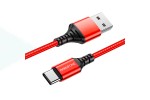 Кабель USB - USB Type-C BOROFONE BX54, 2,4A (красный) 1м (в оплетке)