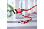 Кабель USB - USB Type-C BOROFONE BX54, 2,4A (красный) 1м (в оплетке)