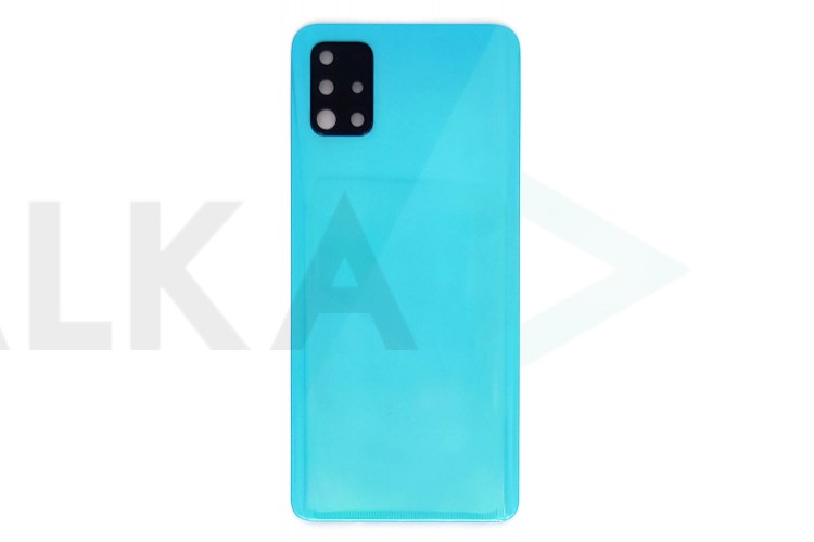 Задняя крышка для Samsung A515F Galaxy A51 + стекло камеры (голубой) + проклейка HQ