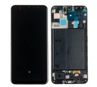Дисплей для Samsung A505FN Galaxy A50 Black в сборе с тачскрином + рамка, 100%