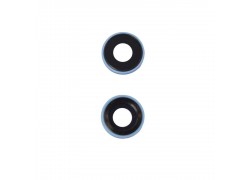 Стекло камеры для iPhone XR + рамка (голубой)