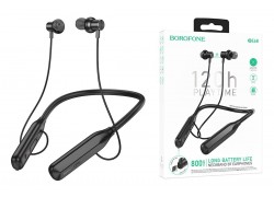 Наушники вакуумные беспроводные BOROFONE BE68 Cloud neck-mounted wireless earphones Bluetooth (черный)