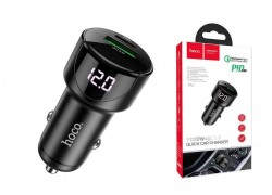 Автомобильное зарядное устройство АЗУ USB + Type-C HOCO Z42 Light road PD20W+QC3.0 (черный)