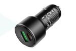 Автомобильное зарядное устройство АЗУ USB + Type-C HOCO Z42 Light road PD20W+QC3.0 (черный)