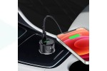 Автомобильное зарядное устройство АЗУ USB + Type-C HOCO Z42 Light road PD20W+QC3.0 (черный)