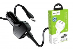 Автомобильное зарядное устройство АЗУ 2USB + кабель Type-C HOCO Z36 Leader 2400mAh (белый)