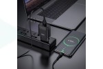 Сетевое зарядное устройство USB + кабель MicroUSB HOCO C72Q Glorius QC3.0 3000mAh (черный)