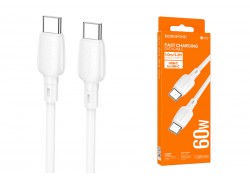 Кабель USB Type-C - USB Type-C BOROFONE BX93, PD60W (белый) 1м