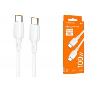 Кабель USB Type-C - USB Type-C BOROFONE BX93, PD100W (белый) 1м