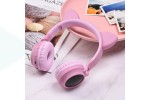 Наушники мониторные беспроводные HOCO W27 Cat ear wireless headphones Bluetooth (розовый)