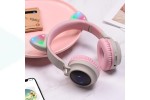 Наушники мониторные беспроводные HOCO W27 Cat ear wireless headphones Bluetooth (розовый)