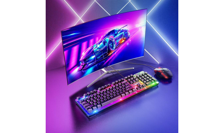 Комплект игровой проводной клавиатура+мышь HOCO GM18 с подсветкой RGB (черный) Комплект игровой проводной клавиатура+мышь HOCO GM18 с подсветкой RGB (черный)