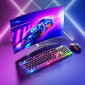 Комплект игровой проводной клавиатура+мышь HOCO GM18 с подсветкой RGB (черный)