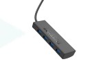 Разветвитель USB-C HUB HOCO HB41 Easy safety 4-in-1 Adapter(USB to USB3.0*4)(L=1.2M) (черный)