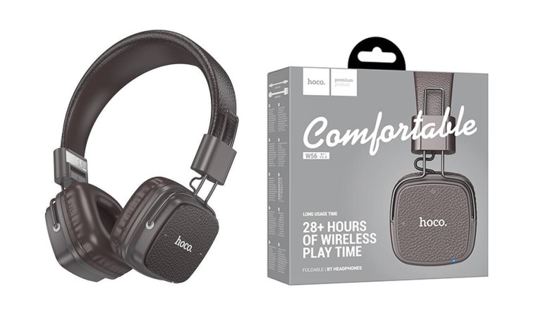 Наушники мониторные беспроводные HOCO W56 Earl BT headphones Bluetooth (коричневый) Наушники мониторные беспроводные HOCO W56 Earl BT headphones Bluetooth (коричневый)