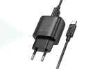 Сетевое зарядное устройство USB + кабель Type-C HOCO C140A Smart QC3.0 (белый)