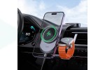 Держатель автомобильный для телефона HOCO HW28 Excelso 2-in-1 wireless fast charging car holder черный