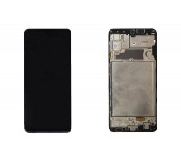 Дисплей для Samsung A225F Galaxy A22 Black в сборе с тачскрином + рамка 100%