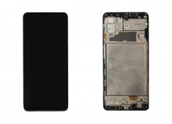 Дисплей для Samsung A225F Galaxy A22 Black в сборе с тачскрином + рамка 100%