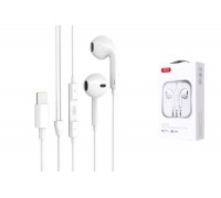 Наушники вакуумные проводные XO EP70 wired plastics lighting earphone ( no need bluetooth ) White