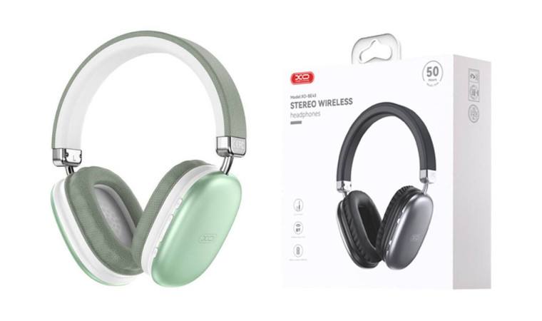 Наушники мониторные беспроводные XO BE45 Beiguo Headband Green