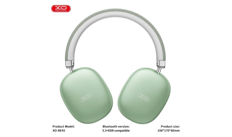Наушники мониторные беспроводные XO BE45 Beiguo Headband Green