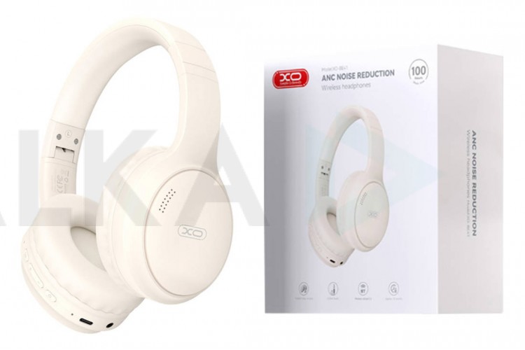 Наушники мониторные беспроводные XO BE41 Star Mist ANC Noise Cancelling Folding Headband White