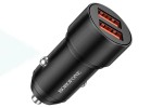 Автомобильное зарядное устройство АЗУ 2USB + кабель Type-C BOROFONE BZ19 2400 mAh (черный)