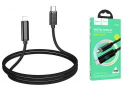 Кабель USB Type-C - Lightning  HOCO U127 Power PD charging data cable iP (черный) дисплей 1,2 м