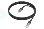 Кабель USB Type-C - Lightning HOCO U129 Spirit PD transparent charging data cable iP (черный) 1м