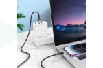 Кабель USB Type-C - Lightning HOCO U129 Spirit PD transparent charging data cable iP (черный) 1м