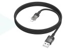 Кабель USB - Lightning HOCO U129 Spirit transparent charging data cable iP (черный) 1,2м