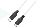 Кабель USB Type-C - USB Type-C HOCO X90 PD60W (белый) 1м (силиконовый)