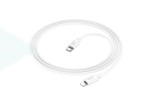 Кабель USB Type-C - Lightning HOCO X87 Magic (белый) 1м (силиконовый)