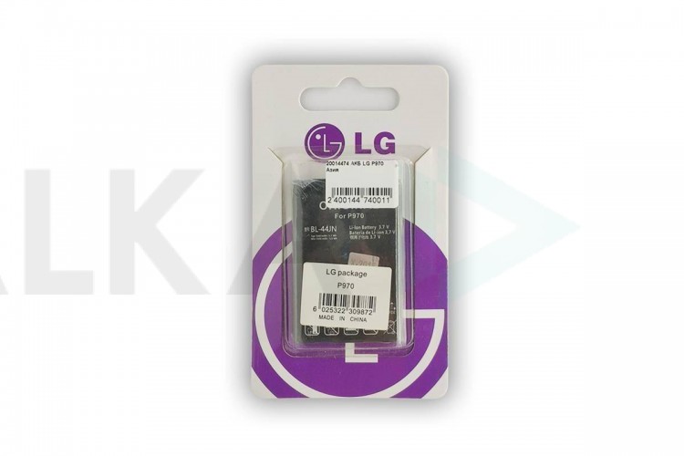 Аккумуляторная батарея BL-44JN для LG P970  Азия