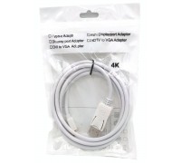 Кабель DisplayPort miniDP - DisplayPort (папа - папа) 1,8 м белый