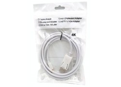 Кабель DisplayPort miniDP - DisplayPort (папа - папа) 1,8 м белый