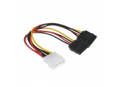Кабель для блока питания Molex (мама) - 2 х SATA (папа)