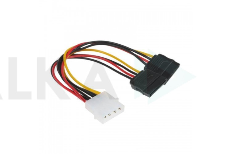 Кабель для блока питания Molex (мама) - 2 х SATA (папа)