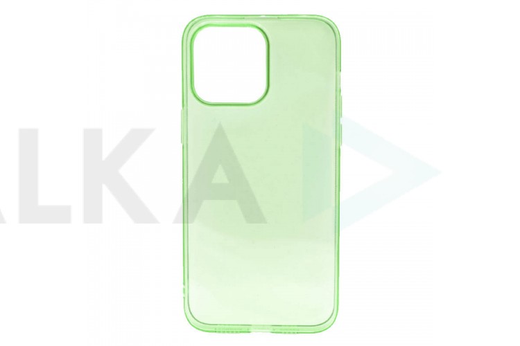 Чехол силиконовый для iPhone 14 Pro (6,1) тонкий прозрачный (зеленый)
