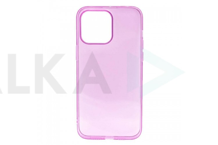 Чехол силиконовый для iPhone 14 Pro (6,1) тонкий прозрачный (розовый)