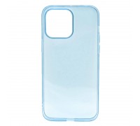 Чехол силиконовый для iPhone 14 Pro Max (6,7) тонкий прозрачный (голубой)