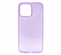 Чехол силиконовый для iPhone 14 Pro Max (6,7) тонкий прозрачный (лиловый)